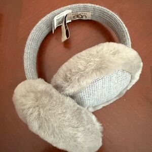 UGG Soft Gray Fur Wired Earmuffs